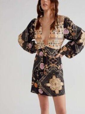 Free People Descanso Mini Dress - Oversized Small S